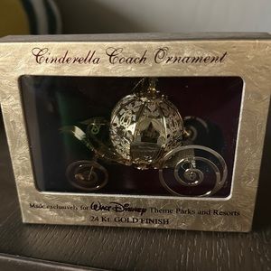 24 kt gold finish Cinderella Coach Ornament
